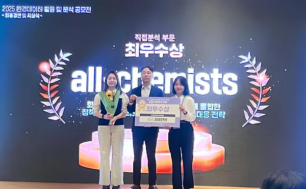 컴퓨터과학전공 윤지원·김지민 학생, 2025 환경데이터 활용·분석 공모전 최우수상